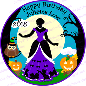 happy birthday juliette low patch dated 2018 mark glow in dark