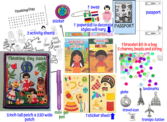 **Thinking Day Kit 2024 (PATCH, PASSPORT, STICKER. BRACELET, ETC)